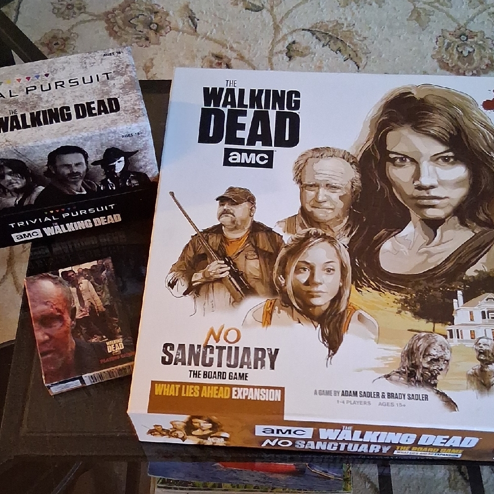 THE WALKING DEAD CARDS, TRIVIA, NO SANCTUARY GAME